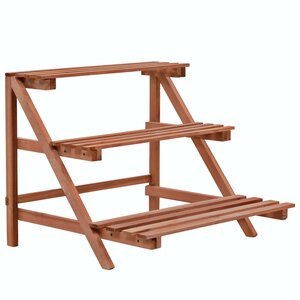 vidaXL Support à 3 niveaux pour plantes Bois de cèdre 48 x 45 x 40 cm