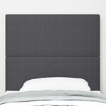 vidaXL Tête de lit LED Gris foncé 90 cm Tissu en velours côtelé