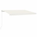vidaXL Auvent manuel rétractable avec LED 400x300 cm Crème