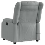 vidaXL Fauteuil de massage inclinable électrique gris clair tissu