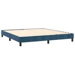 vidaXL Sommier à lattes de lit et matelas Bleu foncé 160x200cm Velours