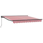 vidaXL Auvent Rétractable Rayure rouge et blanche 300x250 cm tissu