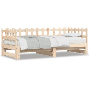 vidaXL Lit coulissant sans matelas 2x(80x200) cm Bois massif
