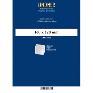 Bandes double soudure 160 x 120 mm pour blocs de timbres. Fond - Transparent