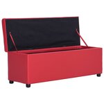 vidaXL Banc avec compartiment de rangement 116 cm Rouge Similicuir