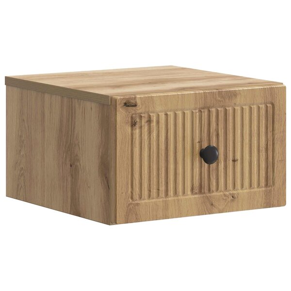 vidaXL Cabinet de chevet mural Chêne artisanal 33 x 34 5 x 20 cm