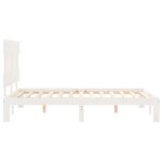 vidaXL Cadre de lit sans matelas blanc bois de pin massif