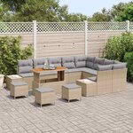vidaXL Ensemble de canapé de jardin 13 Pièces Beige et Gris clair