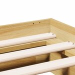 vidaXL Cadre de lit sans matelas 120x190 cm bois massif de chêne