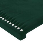 vidaXL Tête de lit à LED Vert foncé 180x5x78/88 cm Velours
