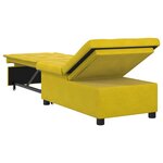 vidaXL Canapé-Lit Jaune 194 x 67 x 82 cm Velours