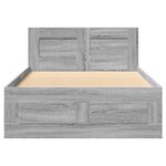 vidaXL Cadre de lit et tête de lit sans matelas sonoma gris 90x200 cm