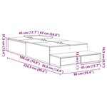 vidaXL Cadre de lit de rangement Noir Chêne 90x190 cm