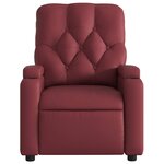 vidaXL Fauteuil de massage inclinable électrique rouge bordeaux