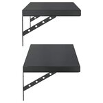vidaXL Étagères murales 2 Pièces 75x30 cm noir acier inoxydable