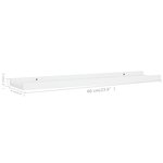 vidaXL Étagères à rebord pour cadre photo 2 Pièces Blanc 60x9x3 cm MDF
