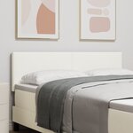 Tête de lit LED vidaXL Design simple Crème 80 cm en velours côtelé