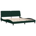 vidaXL Cadre de lit sans matelas vert foncé 180x200 cm velours