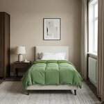 vidaXL Duvet d'hiver Matelassé Vert 140 x 200 cm Microfibre