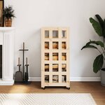 vidaXL Porte-bûches avec roulettes 40x49x110 cm bois massif de pin
