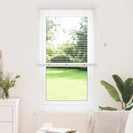 vidaXL Store de Fenêtre avec des rideaux Autre Blanc 80 x 130 cm Aluminium