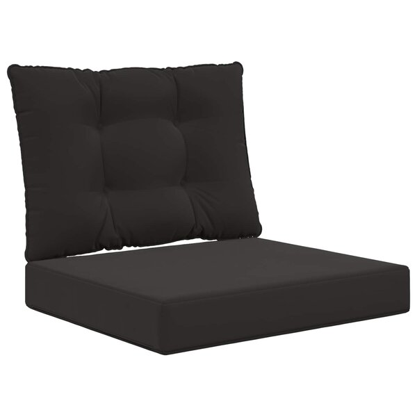vidaXL Coussin de canapé d'extérieur 2 Pièces Noir Polyester