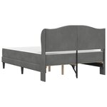 vidaXL Cadre de lit avec tête de lit Gris foncé 120 x 200 cm Velours