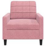 vidaXL Fauteuil Rose 60 cm Velours