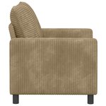 vidaXL Canapé Taupe 126 x 81 x 87 5 cm Polyester
