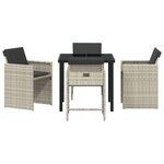 vidaXL Ensemble de salle à manger pour jardin 5 Pièces Gris clair