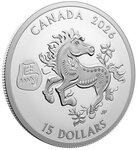 Pièce de monnaie en Argent 15 Dollars g 31.39 Millésime 2026 Lunar Year HORSE
