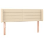 vidaXL Tête de lit avec oreilles Crème 147x16x78/88 cm Tissu