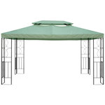 Toile de rechange pour pavillon tonnelle tente 3 x 4 m polyester haute densité 180 g/m² vert