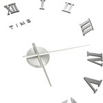 vidaXL Horloge murale 3D Design moderne Argenté 100 cm XXL