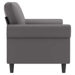 vidaXL Canapé à 2 places Gris 140 cm Similicuir