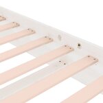 vidaXL Cadre de lit blanc bois massif 140x190 cm