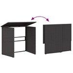 vidaXL Canapé de jardin avec table et coussins en forme de L noir