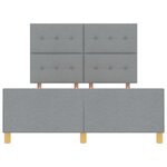 vidaXL Cadre de lit Gris clair 140x200 cm en tissu
