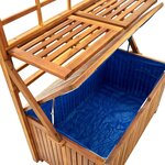 vidaXL Boîte de rangement avec treillis 99x50x160 cm Acacia massif