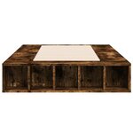 vidaXL Cadre de lit sans matelas chêne fumé 100x200 cm