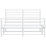 vidaXL Cadre de lit métal sans matelas et pied de lit blanc 120x200 cm
