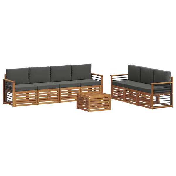 vidaXL Ensembles de canapés 8 pc Naturel et Anthracite