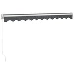 vidaXL Auvent rétractable anthracite 3 5x2 5 m tissu et aluminium