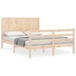 vidaXL Cadre de lit sans matelas 140x200 cm bois massif