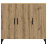 vidaXL Buffet chêne artisanal 90x34x80 cm bois d'ingénierie