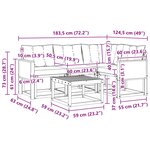 vidaXL Ensemble de canapés d'extérieur 5 pc Naturel et Beige