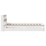 vidaXL Lit bibliothèque sans matelas blanc 75x190cm bois de pin massif