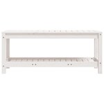 vidaXL Banc de jardin blanc 108x35x45 cm bois massif de pin