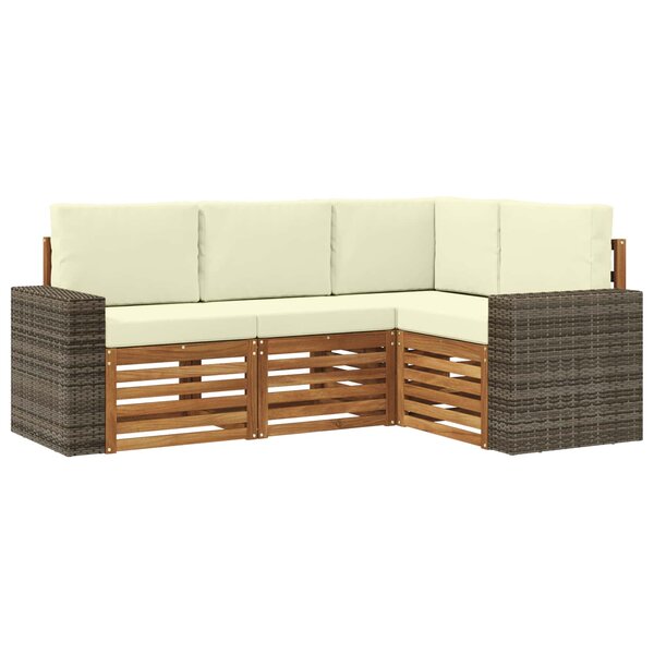 vidaXL Ensemble de canapés d'extérieur 4 pc Polyester