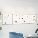 vidaXL Tableau blanc magnétique pliable 160x40x1 7 cm aluminium